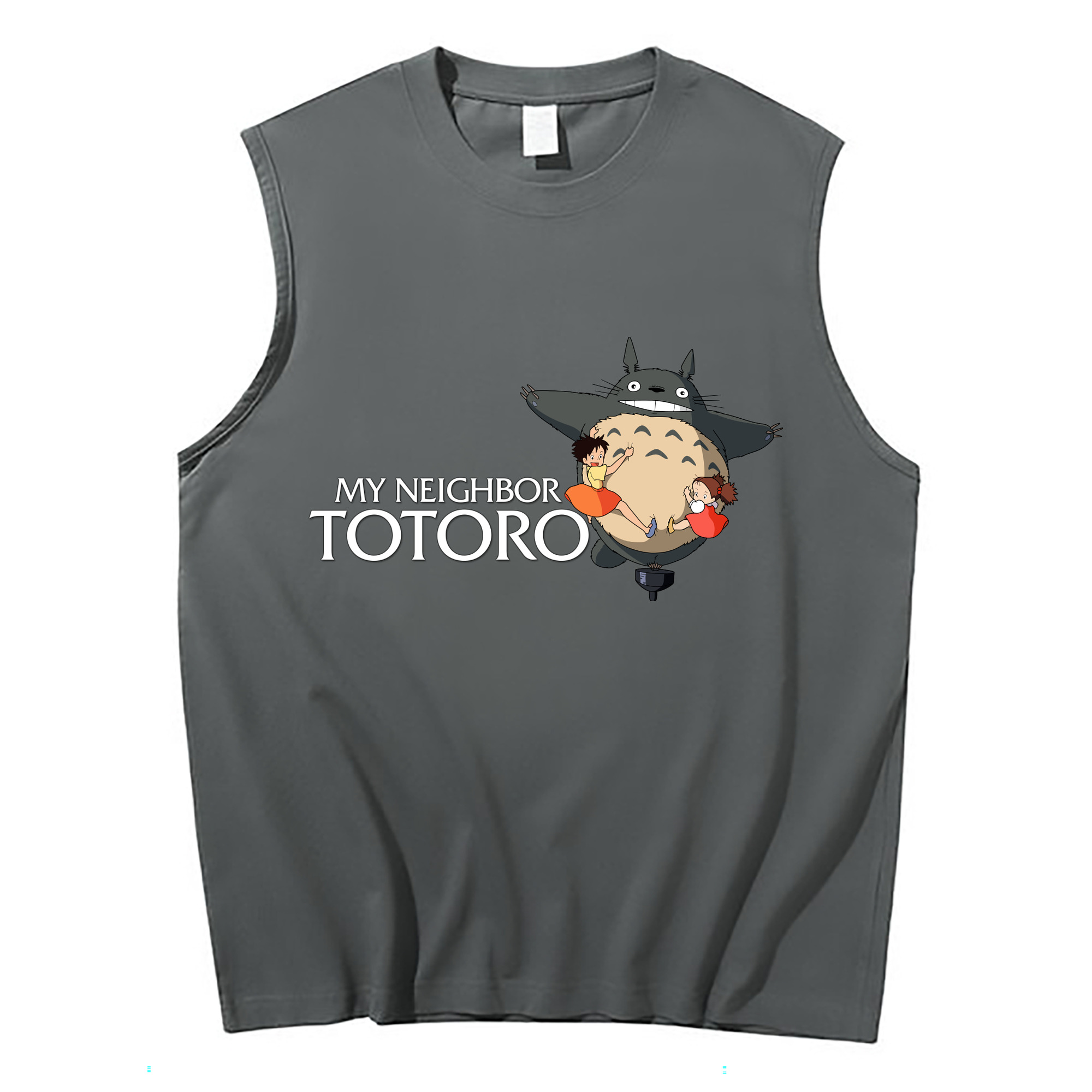 （画像用） となりのトトロ 草壁メイ 草壁サツキ My Neighbor Totoro Satsuki Kusakabe Mei Kusakabe コットン100％タンクトップ（フロントプリント）